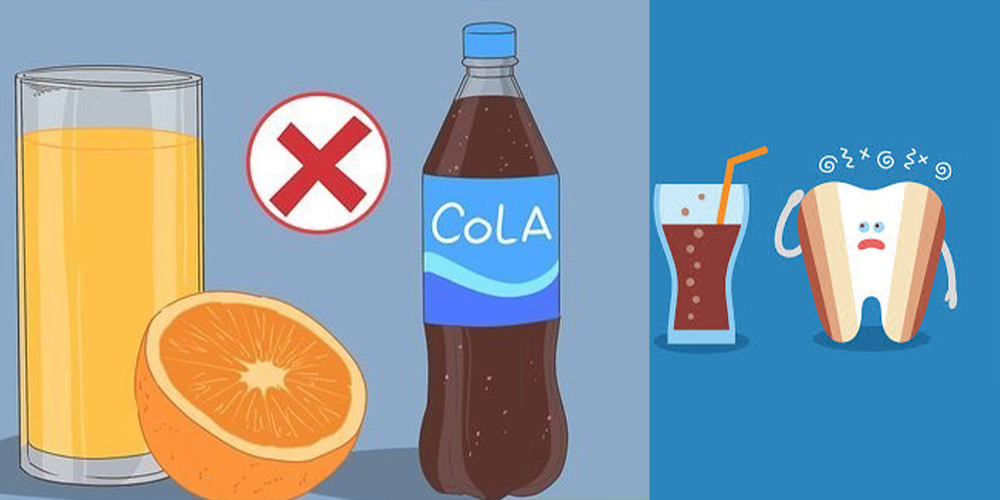 انیمیشن نوشیدنی های مضر برای دندان کولا و نوشابه پرتقالی