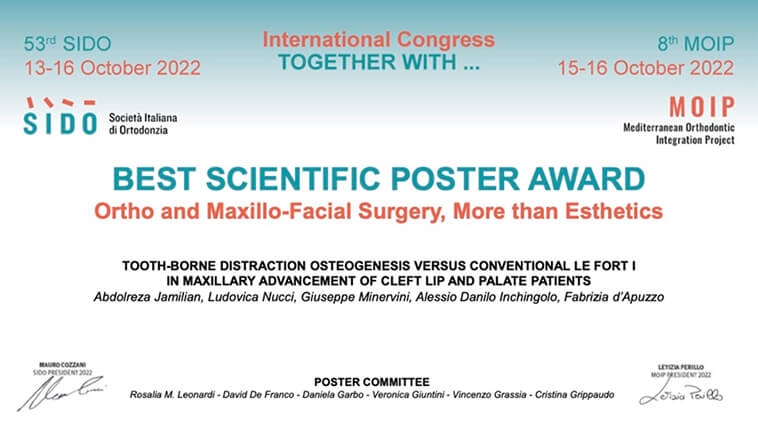 Best scientific poster award MOIP 2022