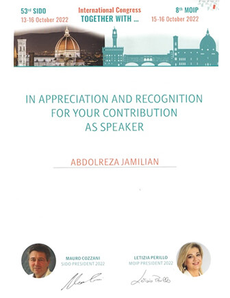 Certificate of speaker MOIP 2022