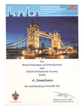 IOC 2015 certificate of contribution