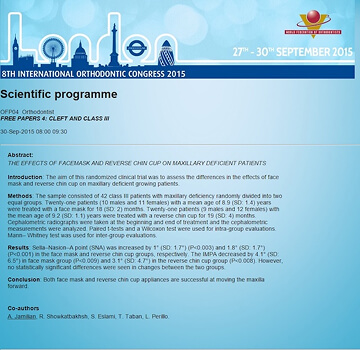 IOC 2015 London oral presentation certificate